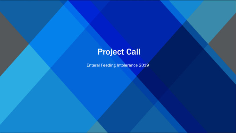 Calling all innovators: Prediction & Detection of Enteral Feeding Intolerance (EFI)