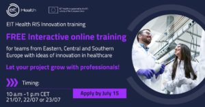 EIT Health InnoStars launches EIT Health RIS Innovation Training again!